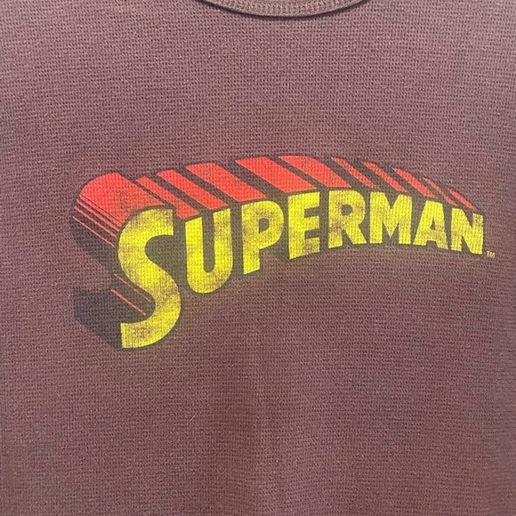 Brown DC Comics Long Sleeve Thermal Shirt - Picture 3 of 3
